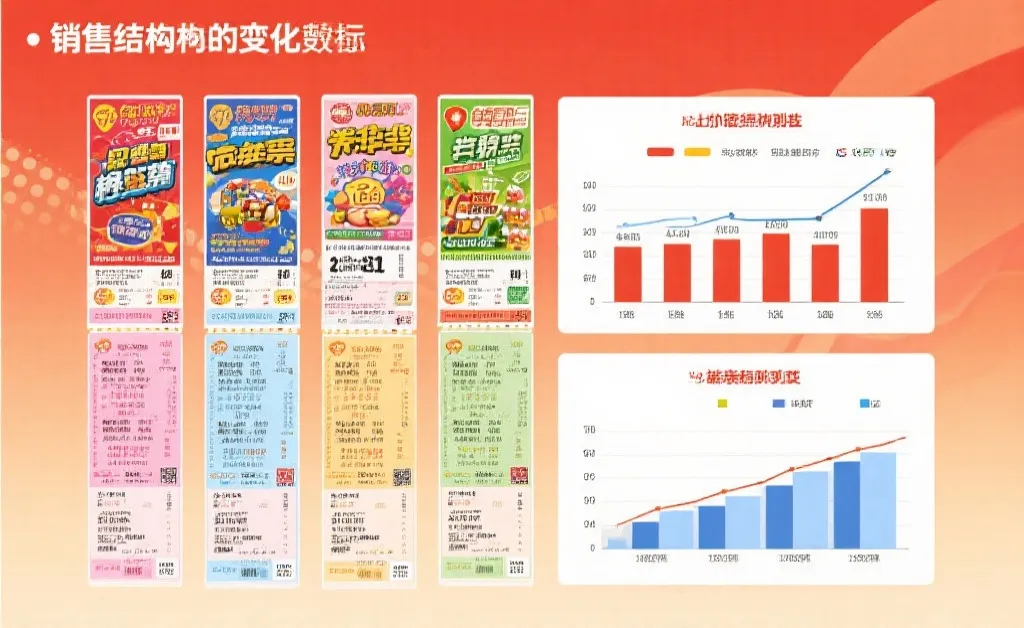 各类型彩票销售比例饼图